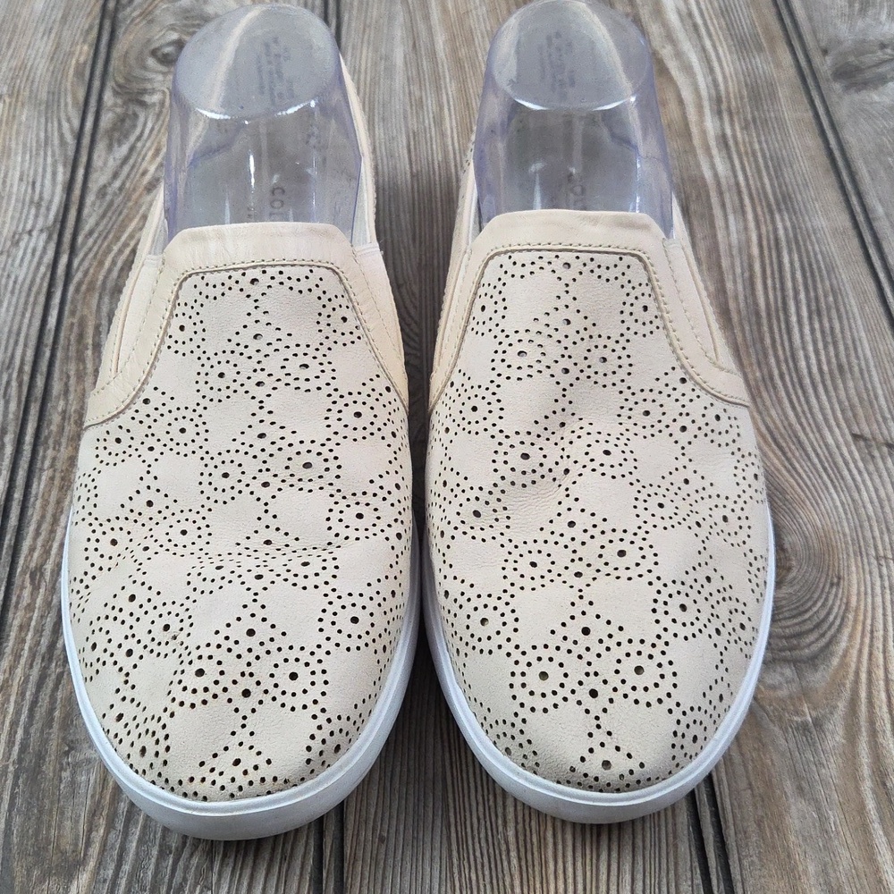 Cole Haan Grand Crosscourt Perforated Slip-On Sneakers Tan 10​ - Picture 2 of 12